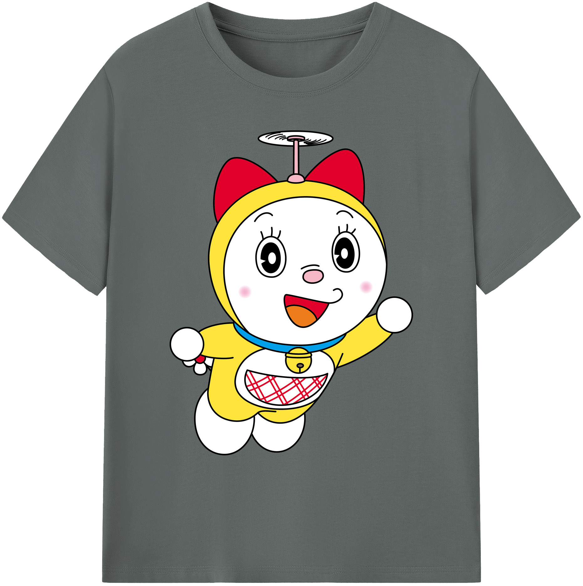 （画像用） ドラえもん ドラミ Doraemon Dorami 綿100％ メンズ半袖Tシャツ｜肌触りやわらか＆通気性